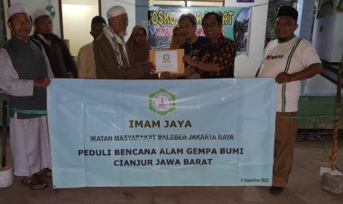 IMAM JAYA SALURKAN BANTUAN UNTUK KORBAN GEMPA CIANJUR