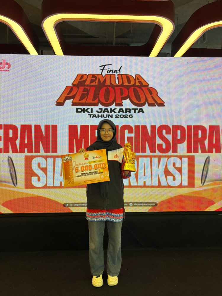 AJENG TSAMRA ALIA RAIH JUARA 1 PEMUDA PELOPOR DKI JAKARTA, INOVASI MAGICOM BEKAS MEMIKAT PERHATIAN JURI